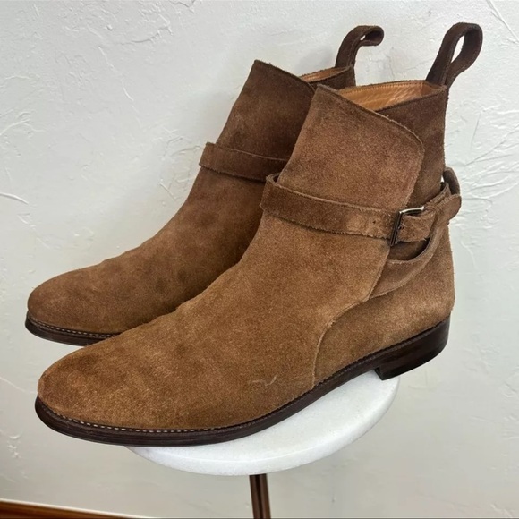 MEERMIN Men's Brown Rust Rapello Suede Boots - Size 11 - Picture 2 of 8